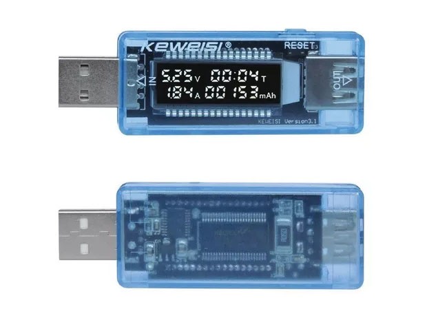 &++ TESTER DE VOLTAJE Y AMPERES DE UN PUERTO USB KWS-V20